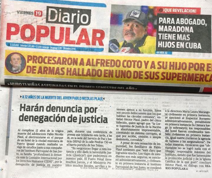 Nota diario cronica del 22/07/2018